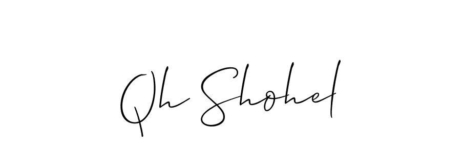 Design your own signature with our free online signature maker. With this signature software, you can create a handwritten (Allison_Script) signature for name Qh Shohel. Qh Shohel signature style 2 images and pictures png