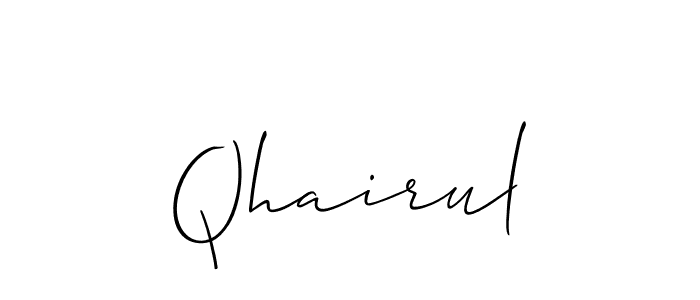 if you are searching for the best signature style for your name Qhairul. so please give up your signature search. here we have designed multiple signature styles  using Allison_Script. Qhairul signature style 2 images and pictures png