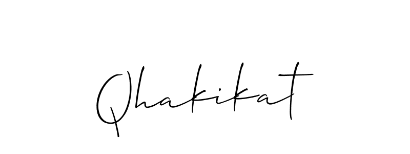 How to make Qhakikat signature? Allison_Script is a professional autograph style. Create handwritten signature for Qhakikat name. Qhakikat signature style 2 images and pictures png