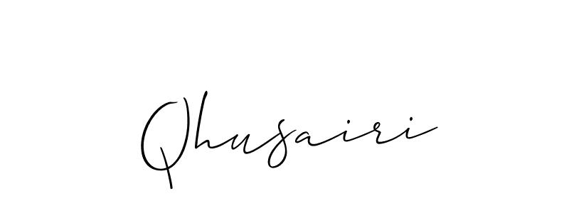 Also we have Qhusairi name is the best signature style. Create professional handwritten signature collection using Allison_Script autograph style. Qhusairi signature style 2 images and pictures png