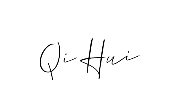 You should practise on your own different ways (Allison_Script) to write your name (Qi Hui) in signature. don't let someone else do it for you. Qi Hui signature style 2 images and pictures png