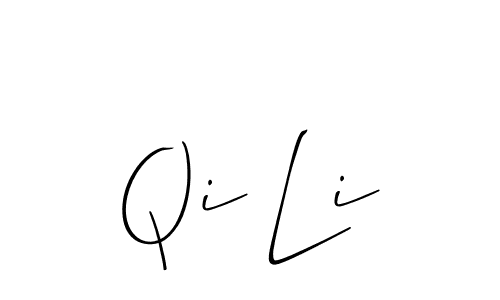 It looks lik you need a new signature style for name Qi Li. Design unique handwritten (Allison_Script) signature with our free signature maker in just a few clicks. Qi Li signature style 2 images and pictures png