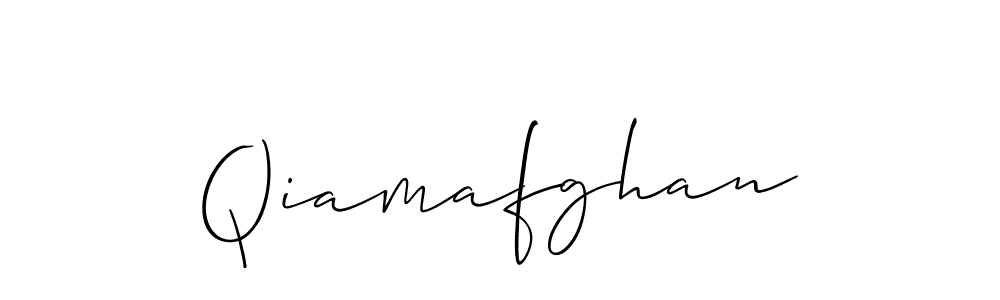 Make a beautiful signature design for name Qiamafghan. With this signature (Allison_Script) style, you can create a handwritten signature for free. Qiamafghan signature style 2 images and pictures png