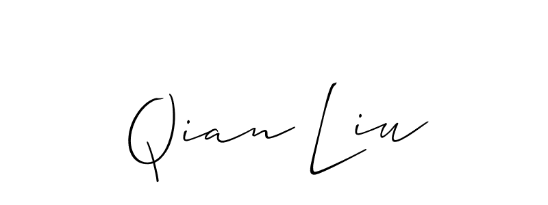 It looks lik you need a new signature style for name Qian Liu. Design unique handwritten (Allison_Script) signature with our free signature maker in just a few clicks. Qian Liu signature style 2 images and pictures png