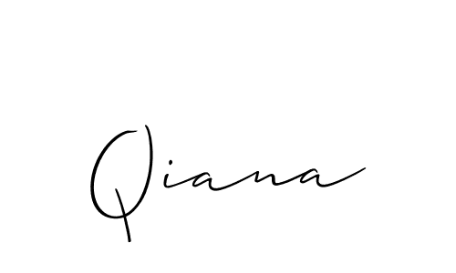 Use a signature maker to create a handwritten signature online. With this signature software, you can design (Allison_Script) your own signature for name Qiana. Qiana signature style 2 images and pictures png