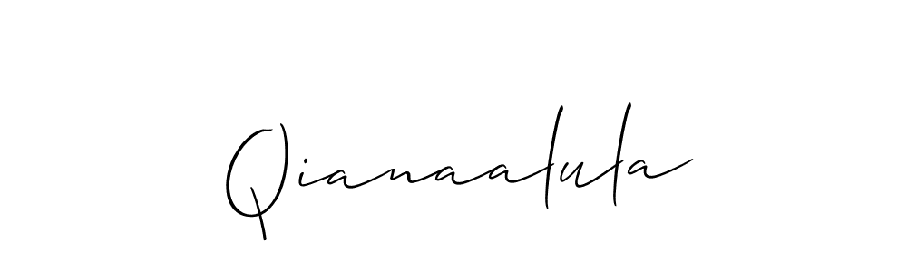 Make a short Qianaalula signature style. Manage your documents anywhere anytime using Allison_Script. Create and add eSignatures, submit forms, share and send files easily. Qianaalula signature style 2 images and pictures png