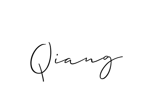 Create a beautiful signature design for name Qiang. With this signature (Allison_Script) fonts, you can make a handwritten signature for free. Qiang signature style 2 images and pictures png