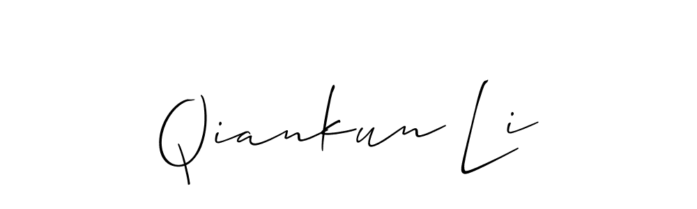 Once you've used our free online signature maker to create your best signature Allison_Script style, it's time to enjoy all of the benefits that Qiankun Li name signing documents. Qiankun Li signature style 2 images and pictures png