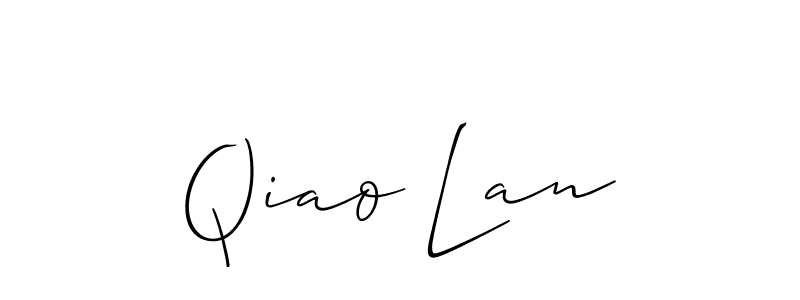 Make a beautiful signature design for name Qiao Lan. With this signature (Allison_Script) style, you can create a handwritten signature for free. Qiao Lan signature style 2 images and pictures png