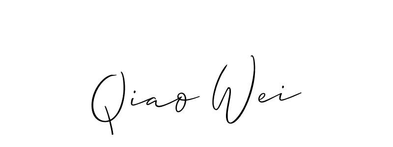 Allison_Script is a professional signature style that is perfect for those who want to add a touch of class to their signature. It is also a great choice for those who want to make their signature more unique. Get Qiao Wei name to fancy signature for free. Qiao Wei signature style 2 images and pictures png