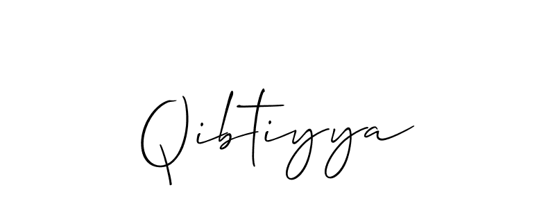 How to make Qibtiyya signature? Allison_Script is a professional autograph style. Create handwritten signature for Qibtiyya name. Qibtiyya signature style 2 images and pictures png