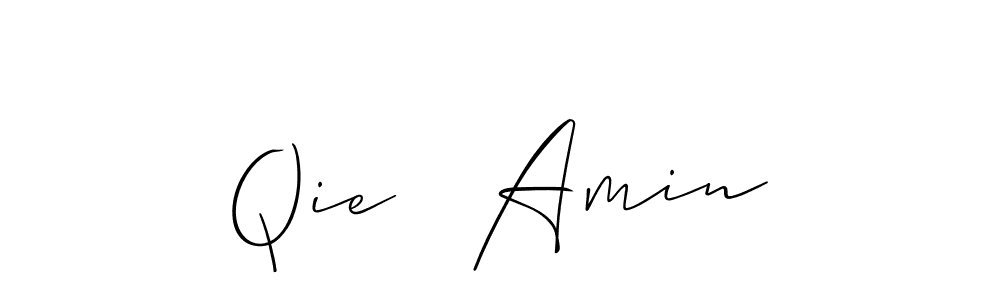 Allison_Script is a professional signature style that is perfect for those who want to add a touch of class to their signature. It is also a great choice for those who want to make their signature more unique. Get Qie   Amin name to fancy signature for free. Qie   Amin signature style 2 images and pictures png