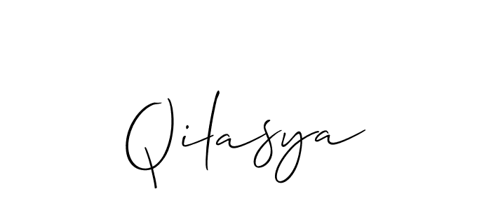 You should practise on your own different ways (Allison_Script) to write your name (Qilasya) in signature. don't let someone else do it for you. Qilasya signature style 2 images and pictures png