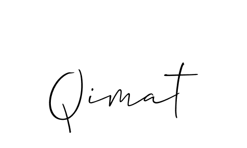 You should practise on your own different ways (Allison_Script) to write your name (Qimat) in signature. don't let someone else do it for you. Qimat signature style 2 images and pictures png
