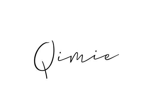 Allison_Script is a professional signature style that is perfect for those who want to add a touch of class to their signature. It is also a great choice for those who want to make their signature more unique. Get Qimie name to fancy signature for free. Qimie signature style 2 images and pictures png