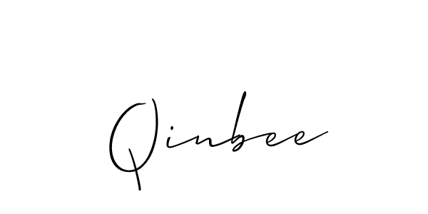 Make a beautiful signature design for name Qinbee. With this signature (Allison_Script) style, you can create a handwritten signature for free. Qinbee signature style 2 images and pictures png