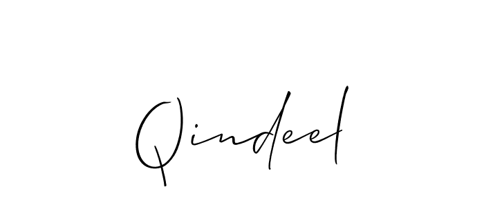 Design your own signature with our free online signature maker. With this signature software, you can create a handwritten (Allison_Script) signature for name Qindeel. Qindeel signature style 2 images and pictures png