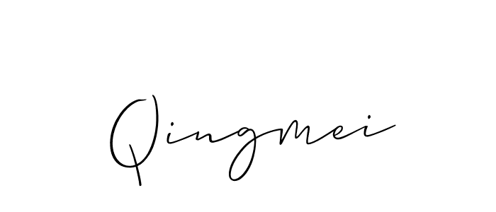 Make a beautiful signature design for name Qingmei. With this signature (Allison_Script) style, you can create a handwritten signature for free. Qingmei signature style 2 images and pictures png