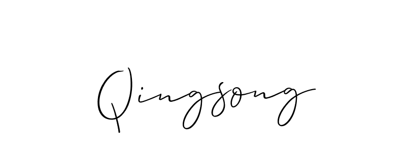 Once you've used our free online signature maker to create your best signature Allison_Script style, it's time to enjoy all of the benefits that Qingsong name signing documents. Qingsong signature style 2 images and pictures png