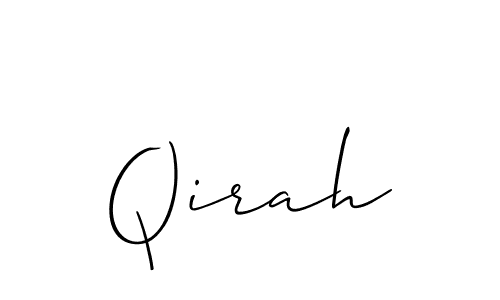 How to make Qirah signature? Allison_Script is a professional autograph style. Create handwritten signature for Qirah name. Qirah signature style 2 images and pictures png