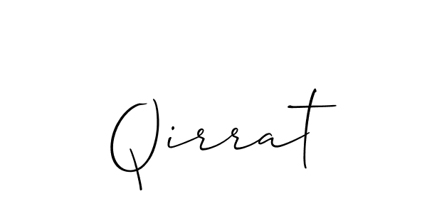 The best way (Allison_Script) to make a short signature is to pick only two or three words in your name. The name Qirrat include a total of six letters. For converting this name. Qirrat signature style 2 images and pictures png
