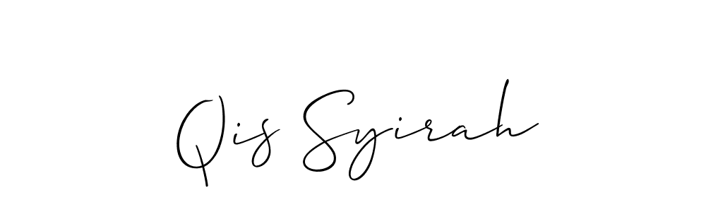 Qis Syirah stylish signature style. Best Handwritten Sign (Allison_Script) for my name. Handwritten Signature Collection Ideas for my name Qis Syirah. Qis Syirah signature style 2 images and pictures png