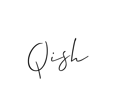 if you are searching for the best signature style for your name Qish. so please give up your signature search. here we have designed multiple signature styles  using Allison_Script. Qish signature style 2 images and pictures png