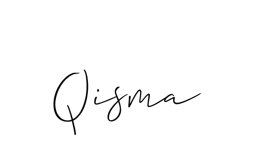 Create a beautiful signature design for name Qisma. With this signature (Allison_Script) fonts, you can make a handwritten signature for free. Qisma signature style 2 images and pictures png