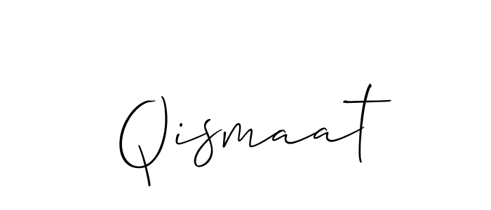 How to make Qismaat signature? Allison_Script is a professional autograph style. Create handwritten signature for Qismaat name. Qismaat signature style 2 images and pictures png