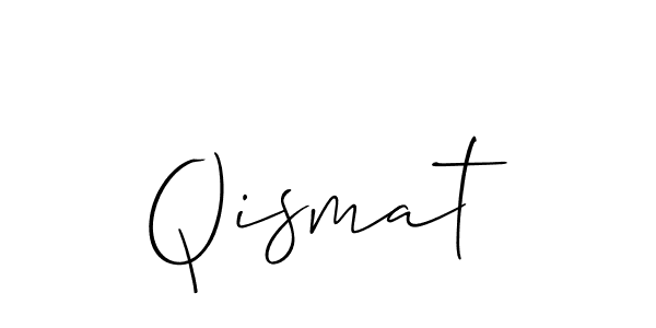 Allison_Script is a professional signature style that is perfect for those who want to add a touch of class to their signature. It is also a great choice for those who want to make their signature more unique. Get Qismat name to fancy signature for free. Qismat signature style 2 images and pictures png