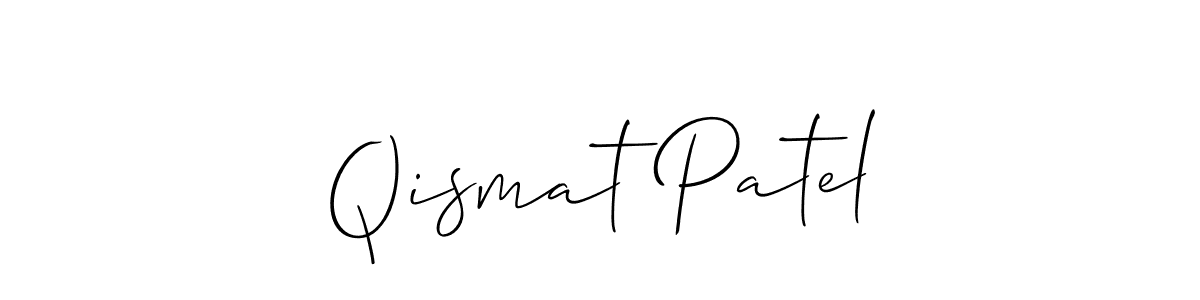 How to make Qismat Patel name signature. Use Allison_Script style for creating short signs online. This is the latest handwritten sign. Qismat Patel signature style 2 images and pictures png