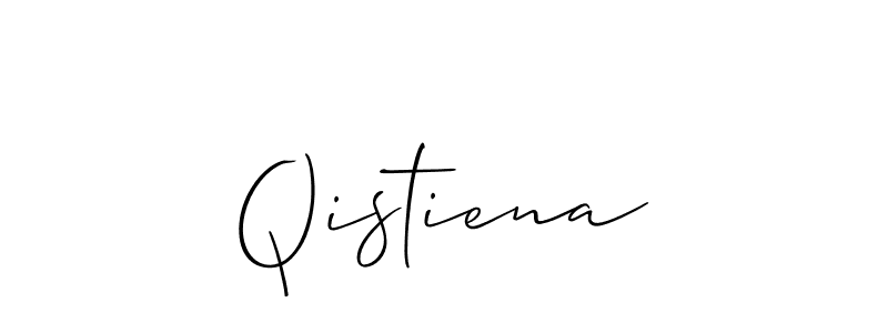 It looks lik you need a new signature style for name Qistiena. Design unique handwritten (Allison_Script) signature with our free signature maker in just a few clicks. Qistiena signature style 2 images and pictures png