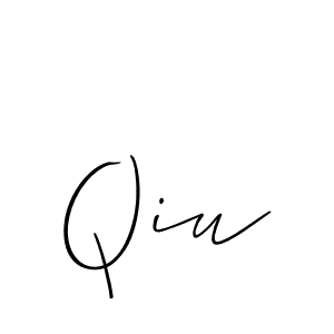 Make a beautiful signature design for name Qiu. With this signature (Allison_Script) style, you can create a handwritten signature for free. Qiu signature style 2 images and pictures png