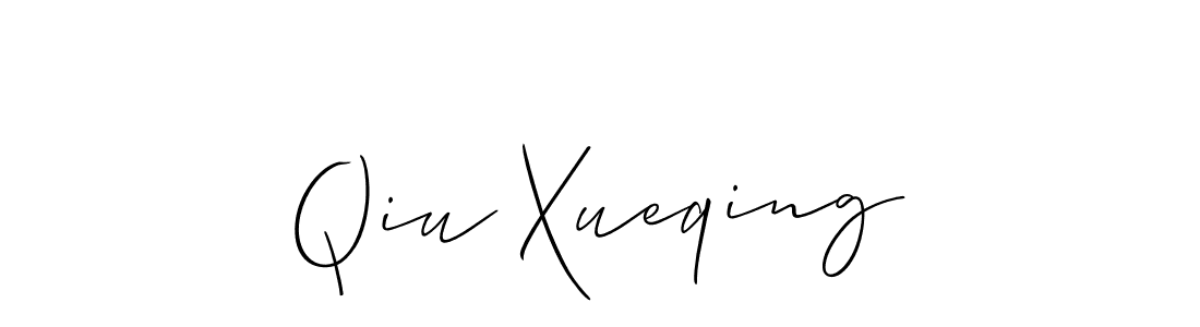 Design your own signature with our free online signature maker. With this signature software, you can create a handwritten (Allison_Script) signature for name Qiu Xueqing. Qiu Xueqing signature style 2 images and pictures png