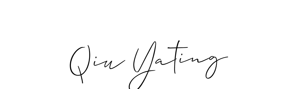 Create a beautiful signature design for name Qiu Yating. With this signature (Allison_Script) fonts, you can make a handwritten signature for free. Qiu Yating signature style 2 images and pictures png