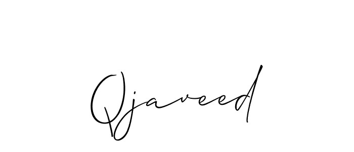 Allison_Script is a professional signature style that is perfect for those who want to add a touch of class to their signature. It is also a great choice for those who want to make their signature more unique. Get Qjaveed name to fancy signature for free. Qjaveed signature style 2 images and pictures png
