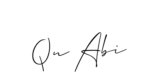 Also we have Qn Abi name is the best signature style. Create professional handwritten signature collection using Allison_Script autograph style. Qn Abi signature style 2 images and pictures png