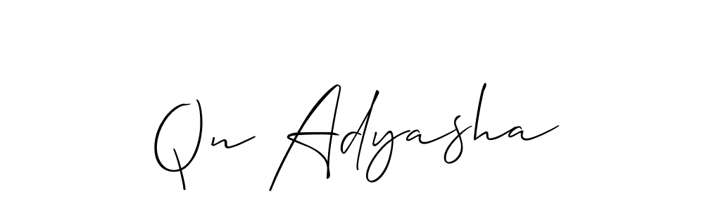 Use a signature maker to create a handwritten signature online. With this signature software, you can design (Allison_Script) your own signature for name Qn Adyasha. Qn Adyasha signature style 2 images and pictures png