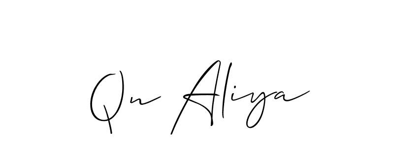 Design your own signature with our free online signature maker. With this signature software, you can create a handwritten (Allison_Script) signature for name Qn Aliya. Qn Aliya signature style 2 images and pictures png