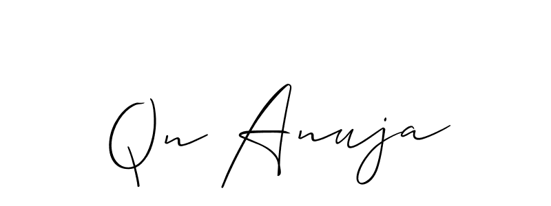 if you are searching for the best signature style for your name Qn Anuja. so please give up your signature search. here we have designed multiple signature styles  using Allison_Script. Qn Anuja signature style 2 images and pictures png