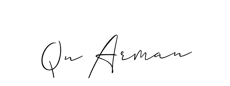 Similarly Allison_Script is the best handwritten signature design. Signature creator online .You can use it as an online autograph creator for name Qn Arman. Qn Arman signature style 2 images and pictures png