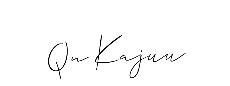 Make a beautiful signature design for name Qn Kajuu. With this signature (Allison_Script) style, you can create a handwritten signature for free. Qn Kajuu signature style 2 images and pictures png