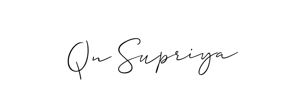 if you are searching for the best signature style for your name Qn Supriya. so please give up your signature search. here we have designed multiple signature styles  using Allison_Script. Qn Supriya signature style 2 images and pictures png