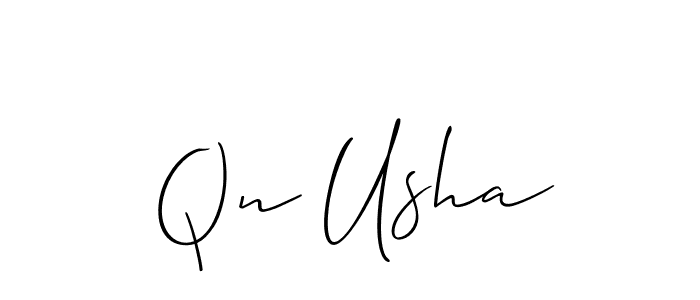 Best and Professional Signature Style for Qn Usha. Allison_Script Best Signature Style Collection. Qn Usha signature style 2 images and pictures png