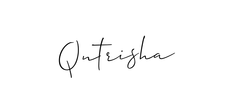 Use a signature maker to create a handwritten signature online. With this signature software, you can design (Allison_Script) your own signature for name Qntrisha. Qntrisha signature style 2 images and pictures png