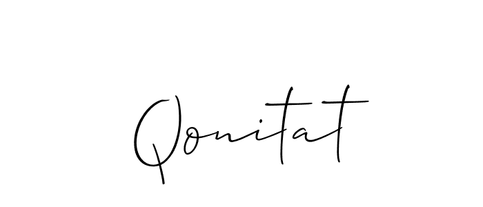 Qonitat stylish signature style. Best Handwritten Sign (Allison_Script) for my name. Handwritten Signature Collection Ideas for my name Qonitat. Qonitat signature style 2 images and pictures png