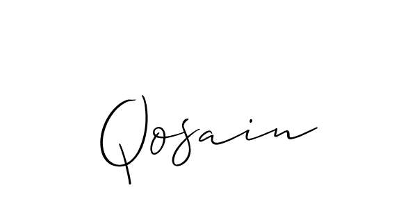 Similarly Allison_Script is the best handwritten signature design. Signature creator online .You can use it as an online autograph creator for name Qosain. Qosain signature style 2 images and pictures png