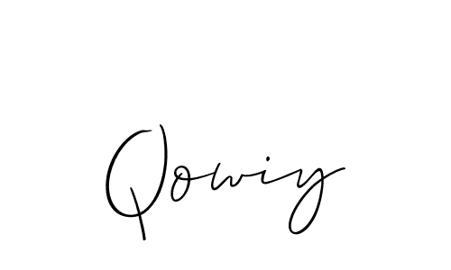 It looks lik you need a new signature style for name Qowiy. Design unique handwritten (Allison_Script) signature with our free signature maker in just a few clicks. Qowiy signature style 2 images and pictures png