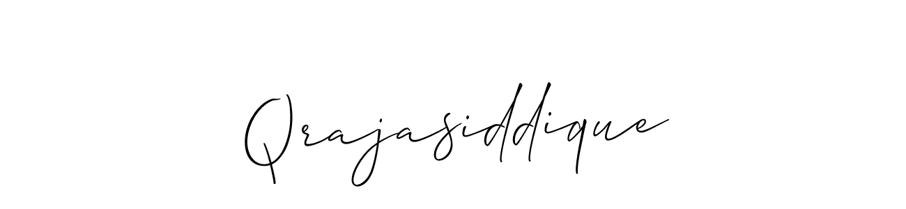 Also we have Qrajasiddique name is the best signature style. Create professional handwritten signature collection using Allison_Script autograph style. Qrajasiddique signature style 2 images and pictures png