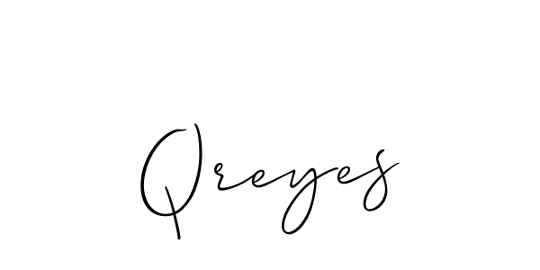 It looks lik you need a new signature style for name Qreyes. Design unique handwritten (Allison_Script) signature with our free signature maker in just a few clicks. Qreyes signature style 2 images and pictures png